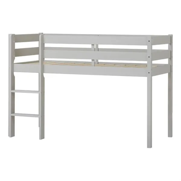 Hoppekids ECO Comfort halvhøj seng 90x200 cm - Dove Grey